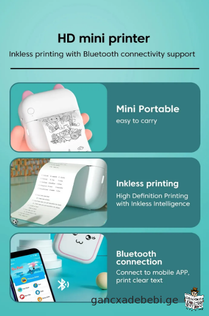 mini Bluetooth Termo printeri