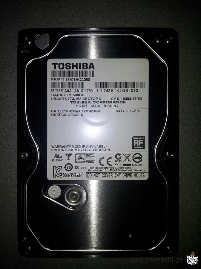 uxmari Toshiba 500GB HDD