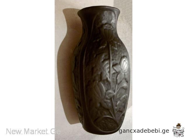 vazebi yvavilebis vaza keramikis Tixis ornamentiT dekoriT Сделано в СССР USSR Soviet Union SU