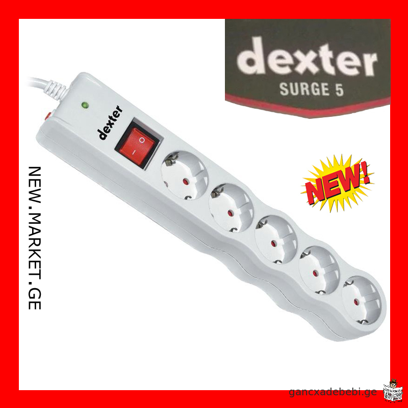 Новый электрораспределитель электрический удлинитель оригинальный original Dexter сетевой фильтр