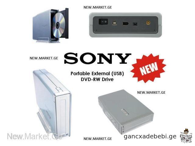 Оригинальный Sony CD / DVD RW профессиональный портативный рерайтер лазерных дисков, внешний юсб USB