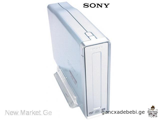 Профессиональный оригинальный Sony CD DVD RW портативный рерайтер лазерных дисков, внешний, юсб USB