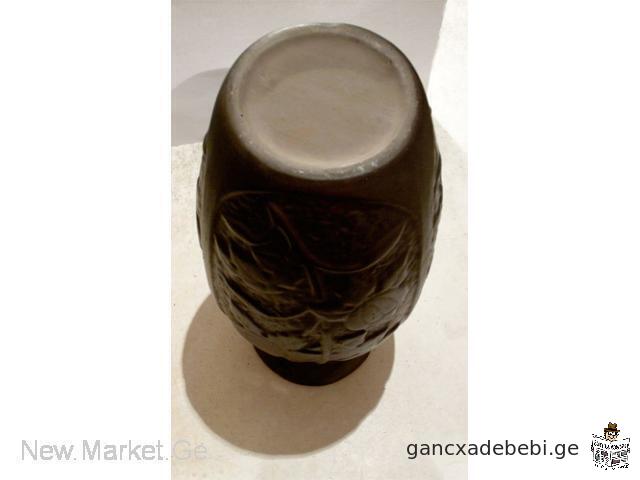 вазы для цветов керамические с орнаментом глазурованная глинянная ваза Сделано в СССР