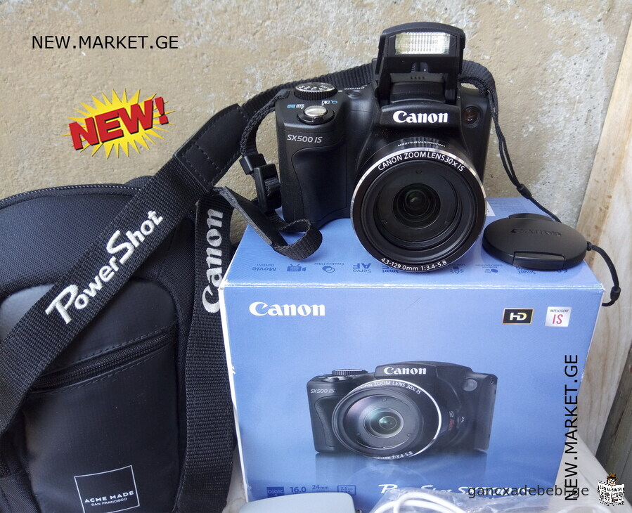 оригинальная компактная цифровая фотокамера Canon PowerShot SX500 IS Digital Camera 30x optical zoom