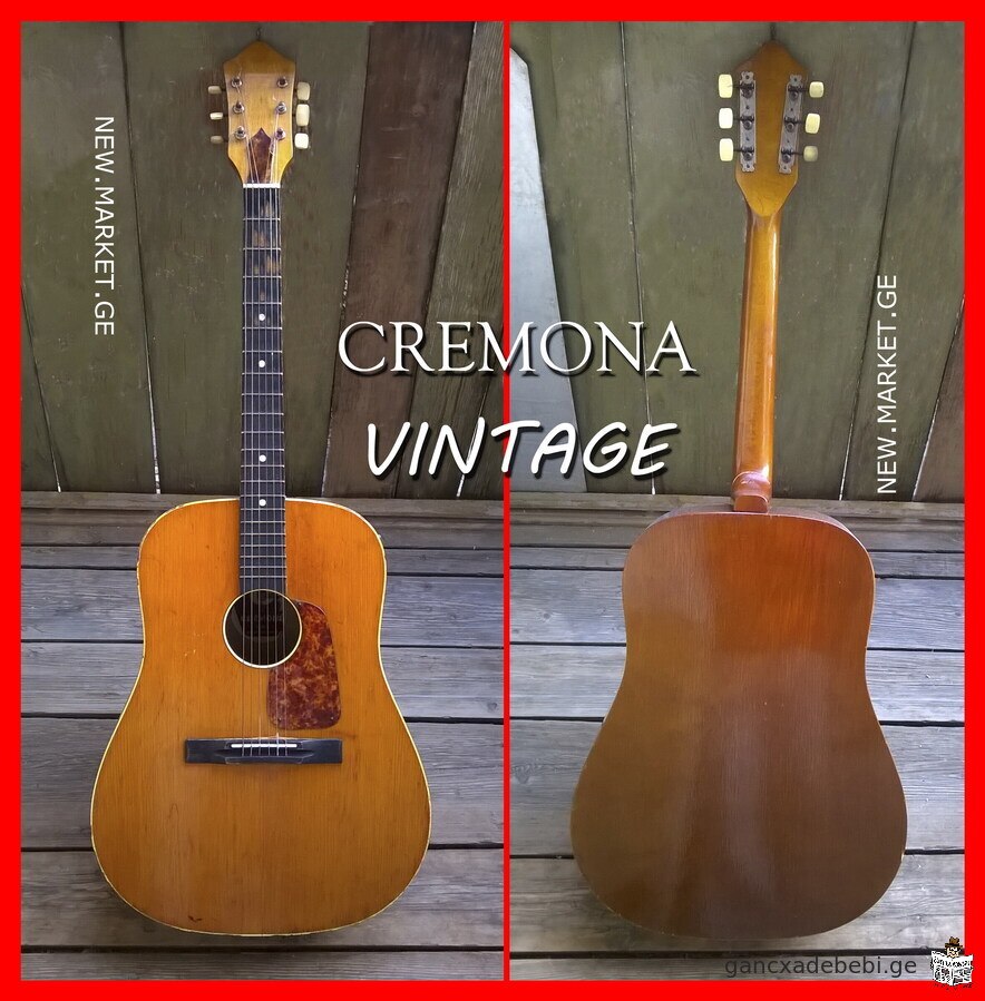 оригинальная чешская акустическая гитара дредноут Cremona Кремона 6-ти струнная Чехословакия Прага