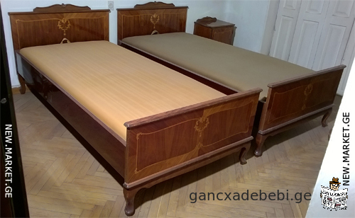 Vintage Hungarian bedroom set "Sopron" (Hungary) / "Tulip". Made in Hungary